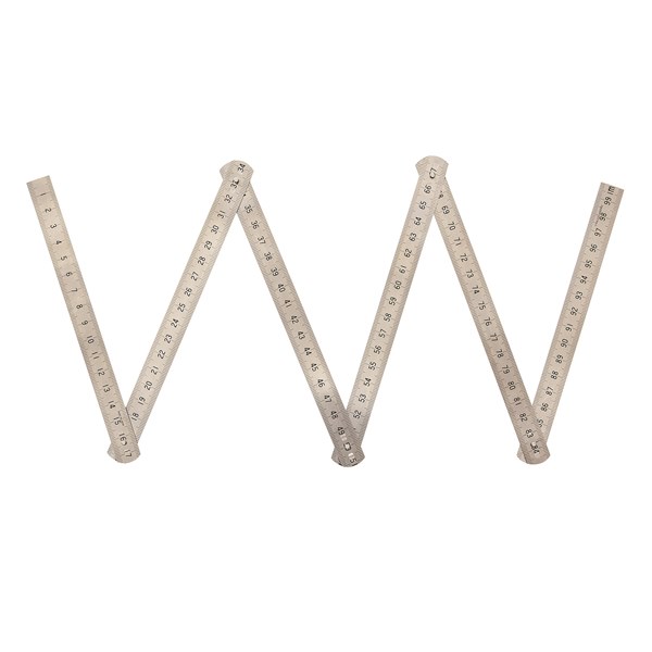 1000FM Single Sided Stainless Steel Folding Rule Metric - 1000mm