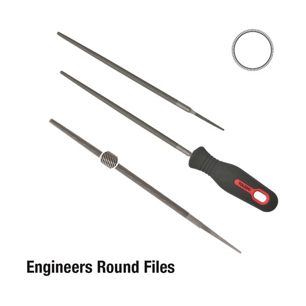 10RD03BU Round File Smooth - 250mm 12 Pk