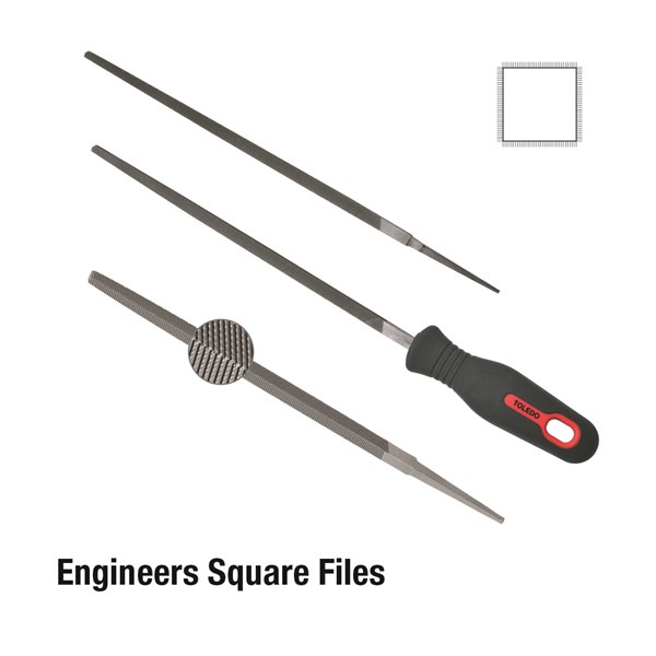 12SQ02BU Square File Second Cut - 300mm 6 Pk