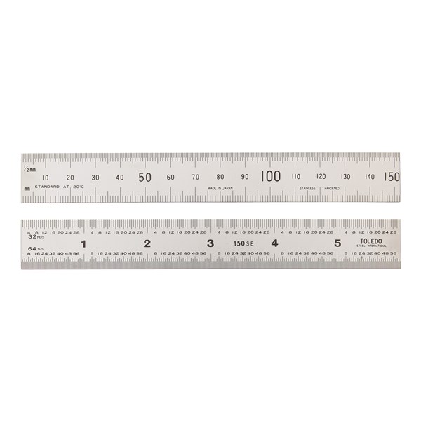 150SE Stainless Steel Rule Double Sided Metric & Imperial - 150mm