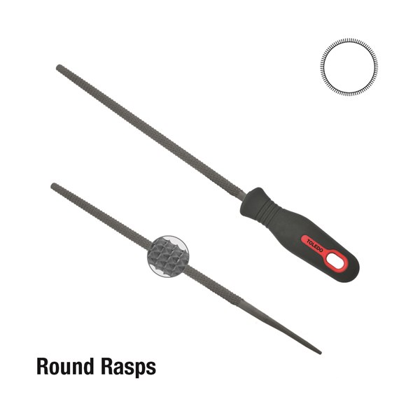 [180-151502BU] 151502BU Round Rasp Second Cut - 250mm 6 Pk