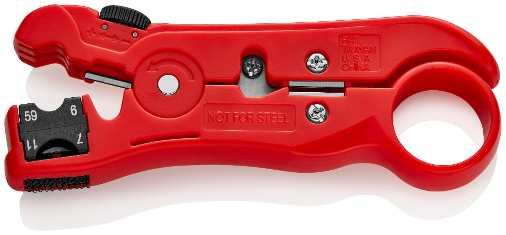 [180-166006SB] KNIPEX STRIPPING TOOL COAX CABLES