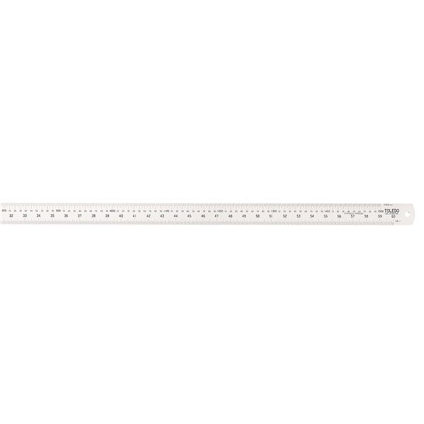 200078 Stainless Steel Single Sided Rule Metric & Imperial - 2000mm
