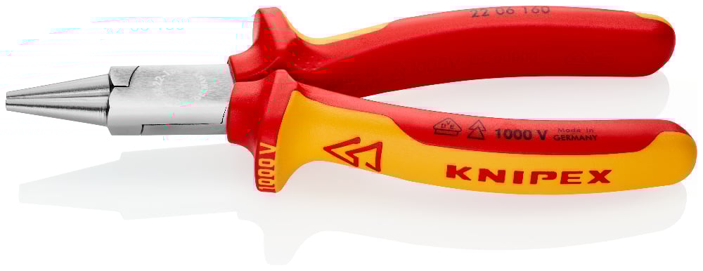 KNIPEX 1000V ROUND NOSE PLIER 160MM