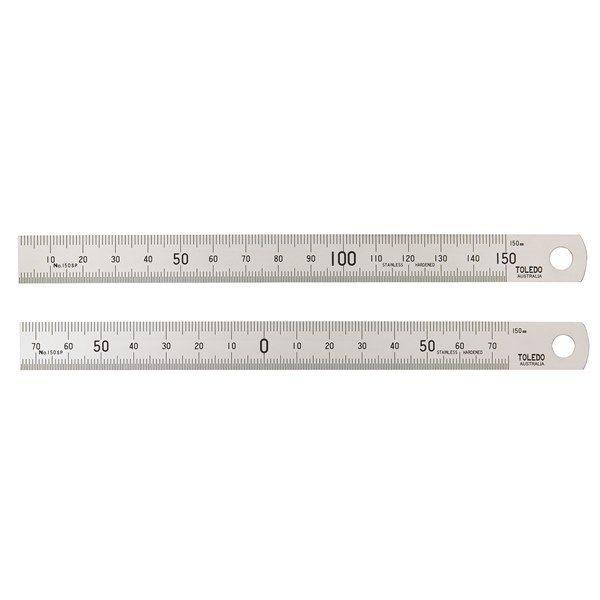 300SP Stainless Steel Double Sided Rule Metric - 300mm
