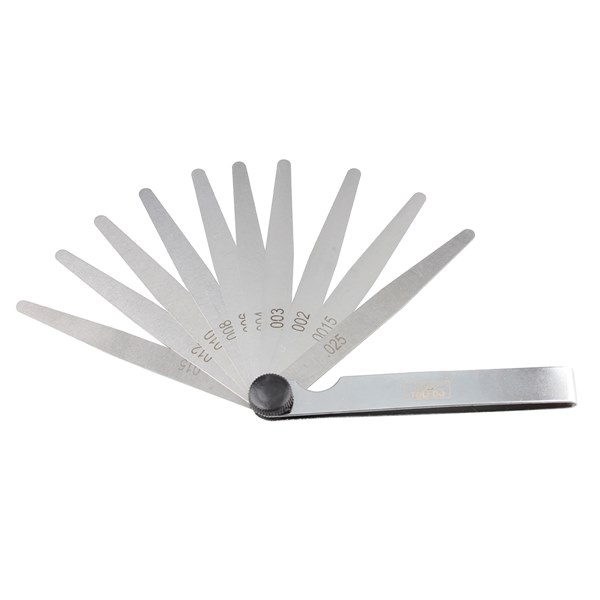 301158 Feeler Gauge - Tapered 10 Blade Imperial (Size range: 0.0015"-0.025")