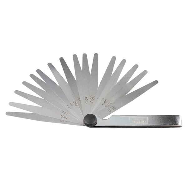 [180-301160] 301160 Feeler Gauge - Tapered 16 Blade Metric/Imperial 0.05–0.38mm (0.002”–0.015”)