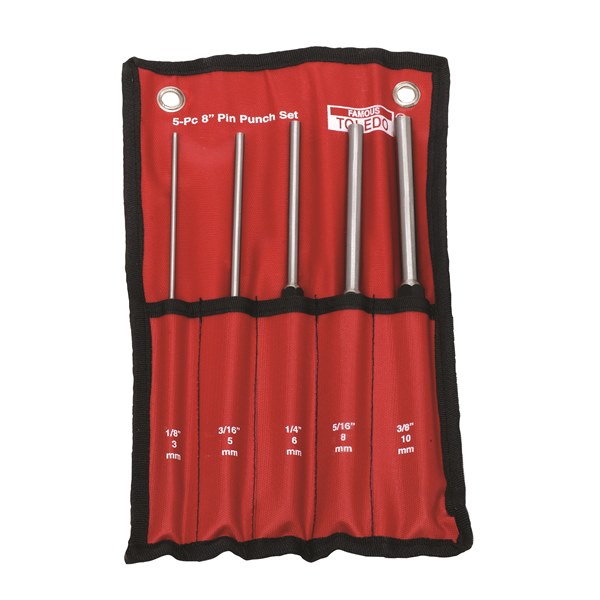 [180-301182] 301182 Pin Punch Set - Heavy Duty, Extra Long 5 Pc.