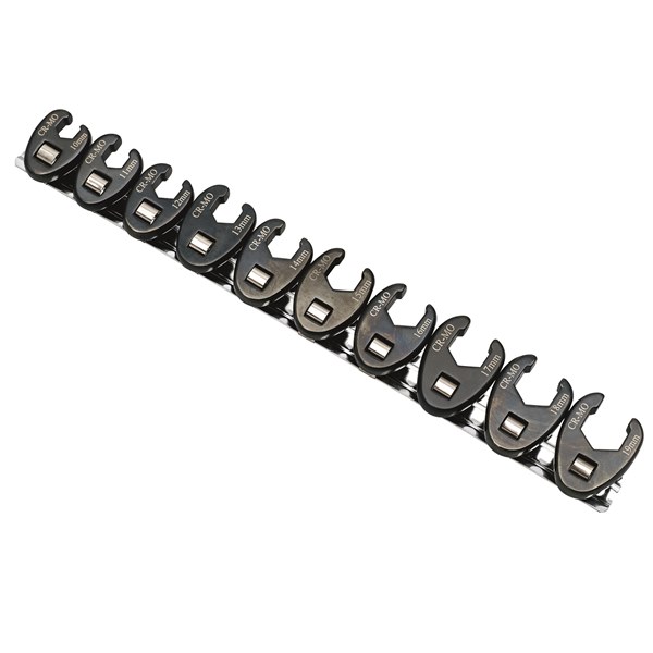 301574 Crowfoot Wrench Set Flared 3/8" - Metric (10 - 19mm) 10 Pc
