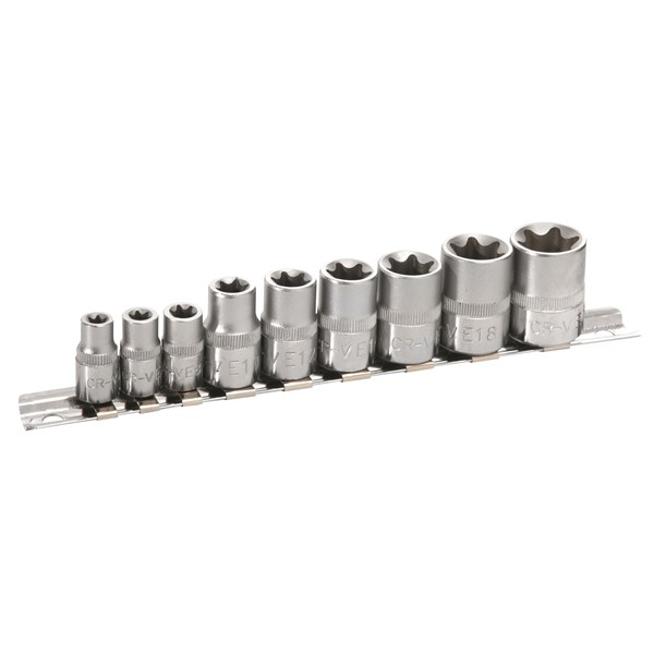 301666 E-Star Socket Set 1/4” & 3/8” - 9 Pc.