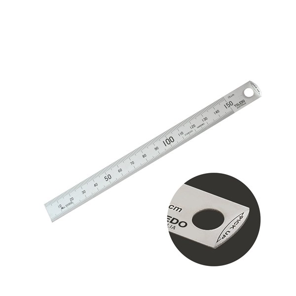 [180-301956] 301956 Stainless Steel Single Sided Easy Pick-Up Rule Metric - 150mm