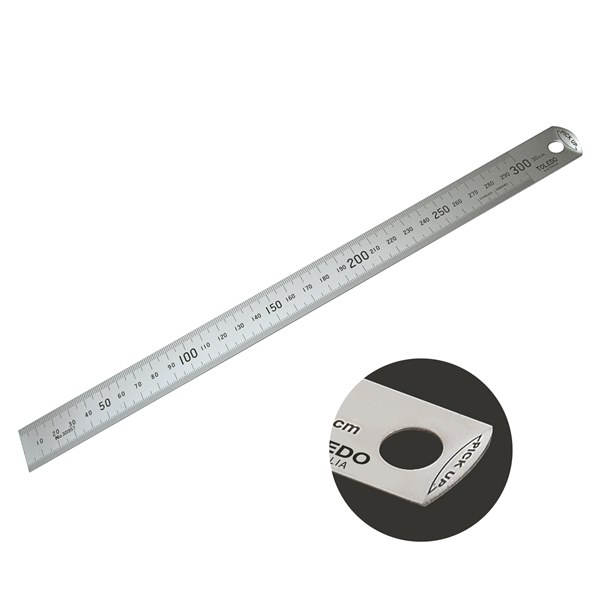 301957 Stainless Steel Single Sided Easy Pick-Up Rule Metric - 300mm