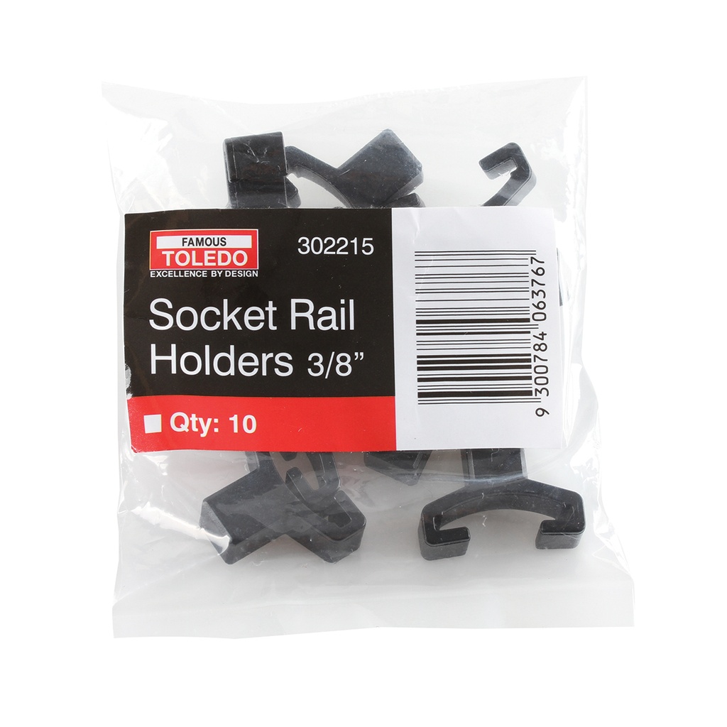 302215 Socket Rail Holders 3/8" - 10 Pack