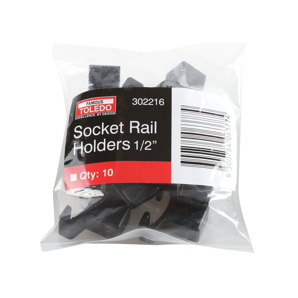 302216 Socket Rail Holders 1/2" - 10 Pack