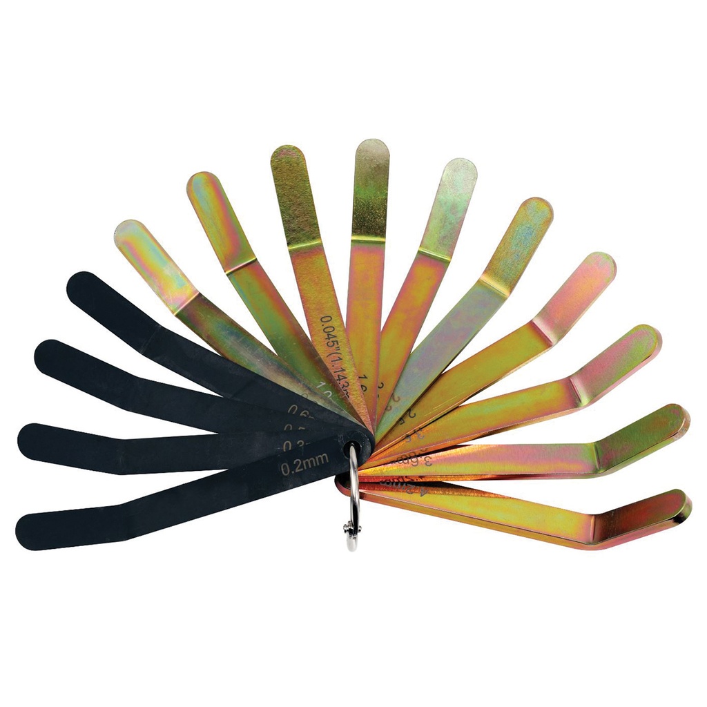 [180-303198] 303198 Feeler Gauge - 14 Blade Metric (0.2 - 4.2mm)