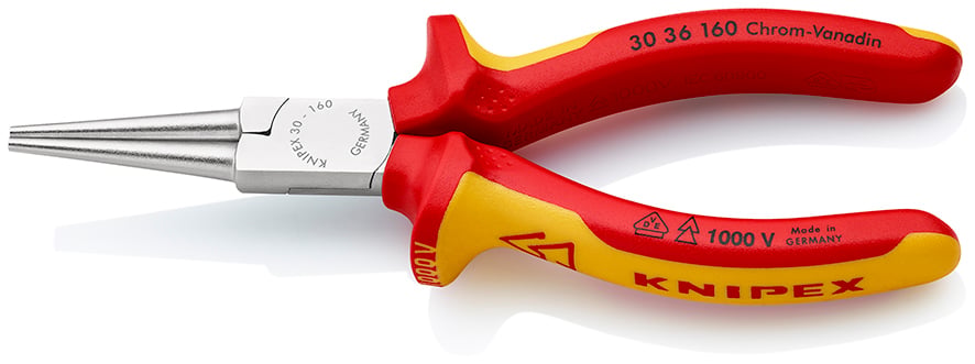 [180-3036160] KNIPEX 1000V LONG NOSE PLIER 160MM