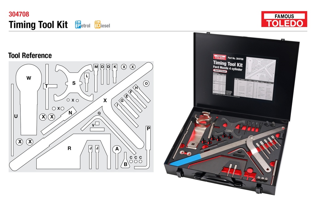 304708 Toledo Timing Tool Kit - Ford & Mazda