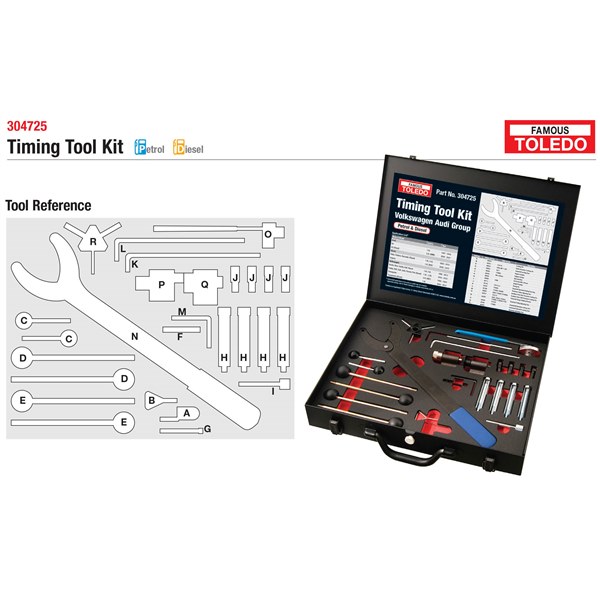 [180-304725] 304725 Toledo Timing Tool Kit - Audi & Volkswagen
