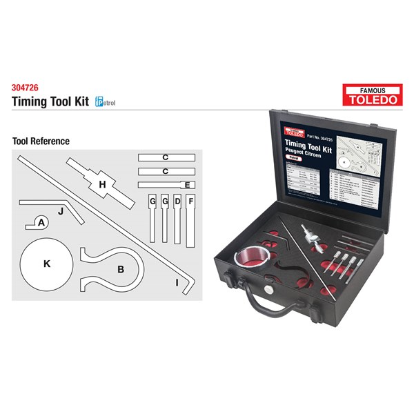 [180-304726] 304726 Toledo Timing Tool Kit - Citroen & Peugeot