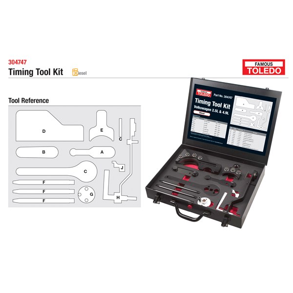 [180-304747] 304747 Toledo Timing Tool Kit - Volkswagen