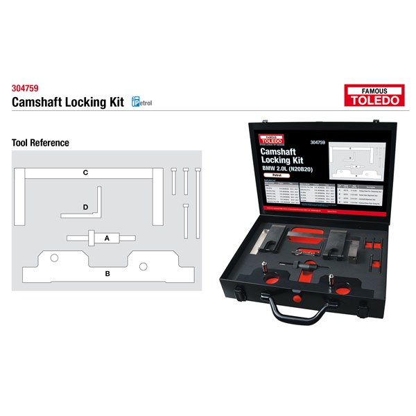 [180-304759] 304759 Toledo Camshaft Locking Kit - BMW