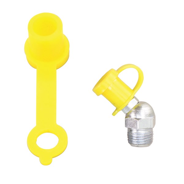 [180-305395] 305395 Grease Nipple Protective Caps - Yellow 50 Pack