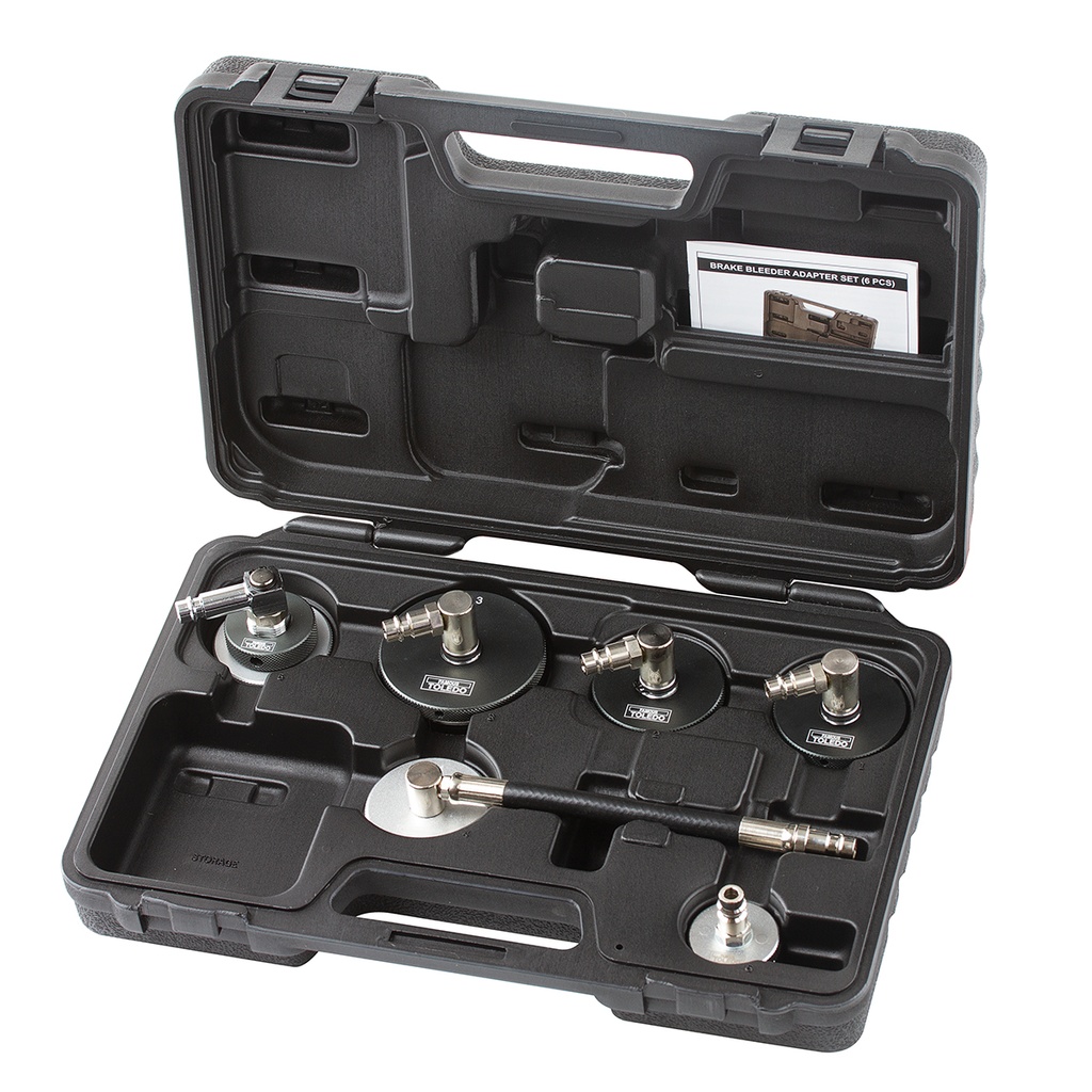 [180-309981] TOLEDO BRAKE BLEEDER ADAPTOR SET 6PC