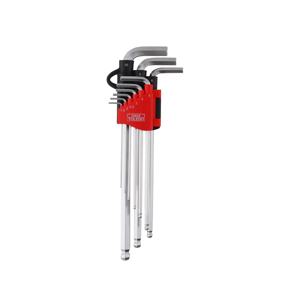 320992 Hex Key Set Ball Point Long Metric - 9Pc