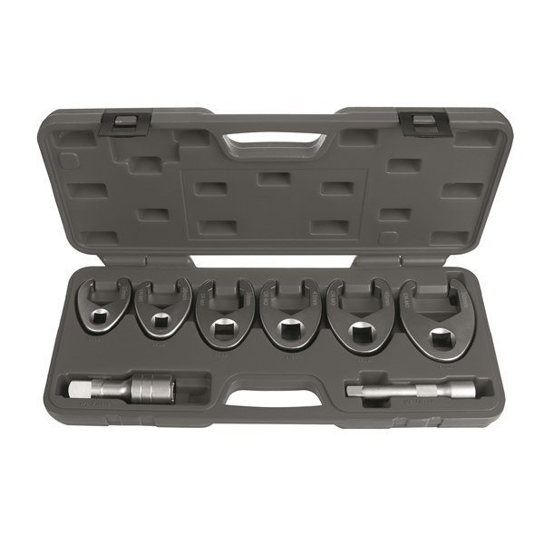 [180-321086] 321086 Crowfoot Wrench Set - Flared Jaw 8 Pc