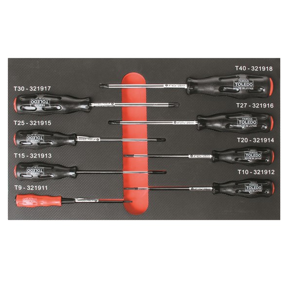 [180-321987] 321987 Tamperproof Torx Screwdriver Set 8 Pc