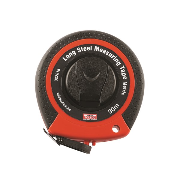 322018 Measuring Tape Steel Long - Metric 30 Metre Single Sided