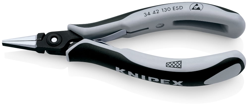 [180-3442130ESD] KNIPEX PREC ELECT ESD PLIER 130MM (AF)