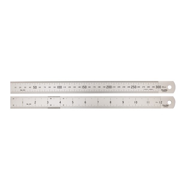 [180-60024] 60024 Stainless Steel Rule Double Sided Metric & Imperial - 600mm