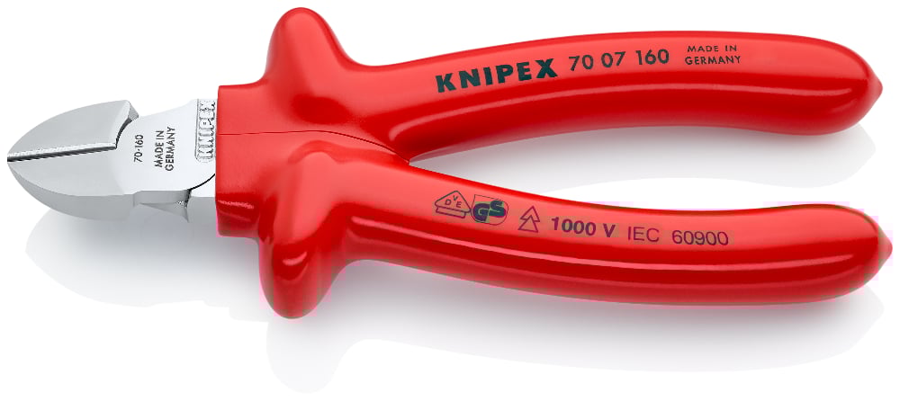KNIPEX 1000V DIAG CUTTING NIP 160MM (AF)