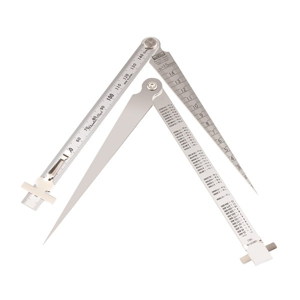 [180-700AR] TOLEDO TAPER GAUGE 0-15MM W/150MM RULE