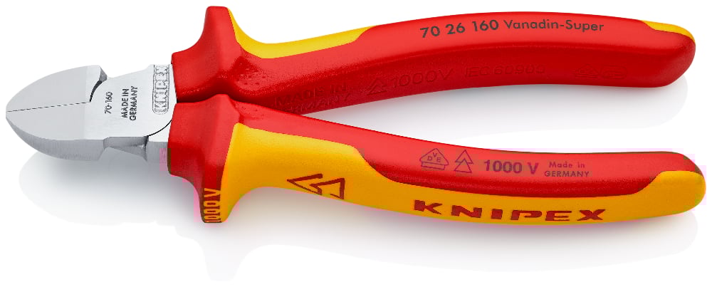 KNIPEX 1000V DIAGONAL CUTTER 160MM