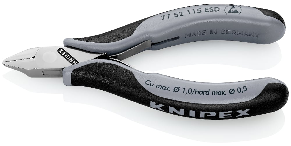 [180-7752115ESD] KNIPEX ELECT DIAG CUTTER ESD 115MM (AF)