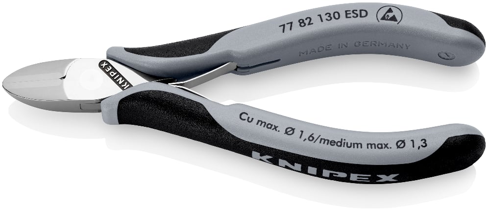 [180-7782130ESD] KNIPEX ELECTRONICS DIAG CUTTER ESD (AF)