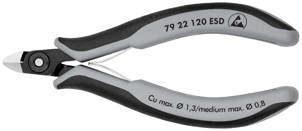 KNIPEX PREC ELECT CUTTER ESD 120MM (AF)