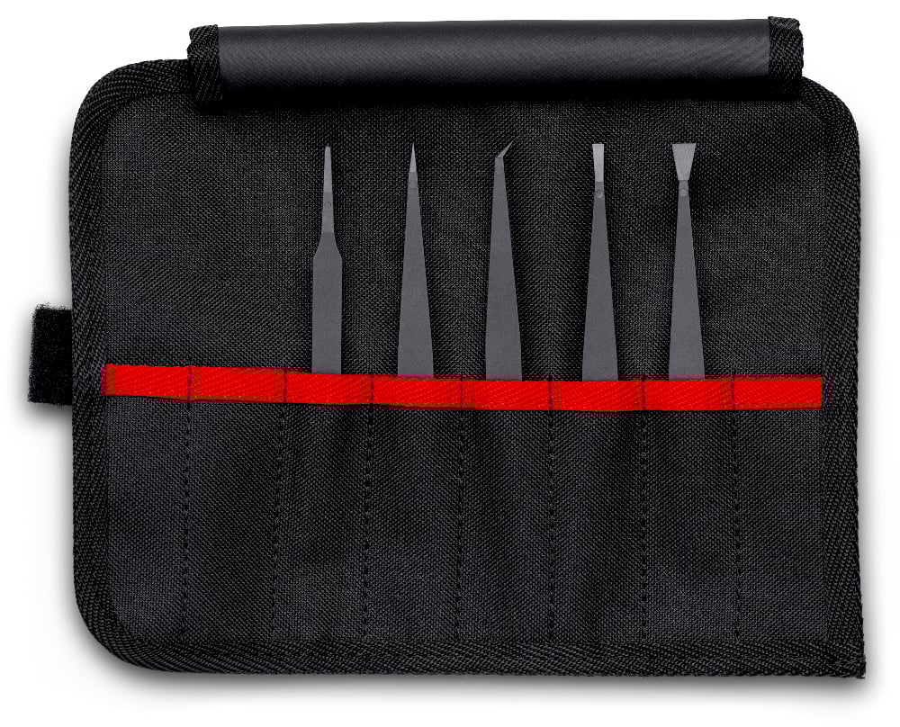 KNIPEX PLASTIC TWEEZER SET ESD 5PC (AF)
