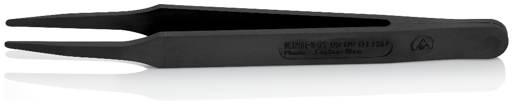 KNIPEX PLASTIC TWEEZERS ESD BLACK (AF)