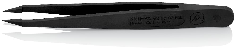 KNIPEX PLASTIC TWEEZERS ESD BLACK (AF)