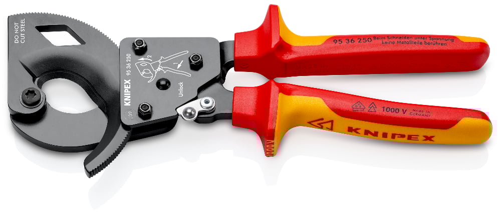 KNIPEX 1000V CABLE CUTTERS 250MM