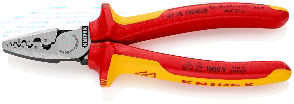 KNIPEX 1000V CRIMPING PLIER FOR END SLEE