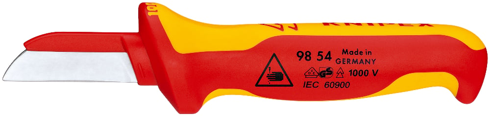 [180-9854] KNIPEX 1000V CABLE KNIFE 180MM UNCARDED