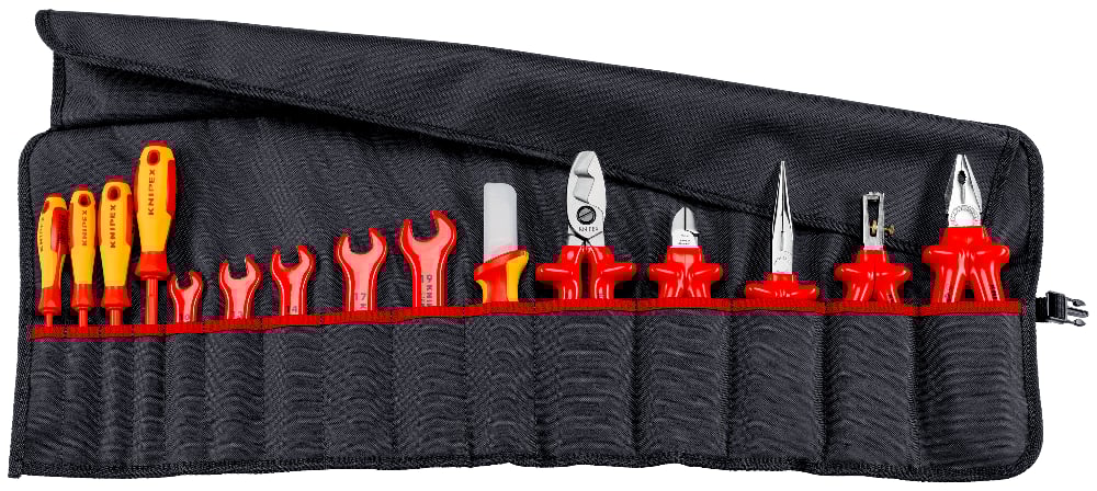 KNIPEX 1000V TOOL ROLL 15 PC