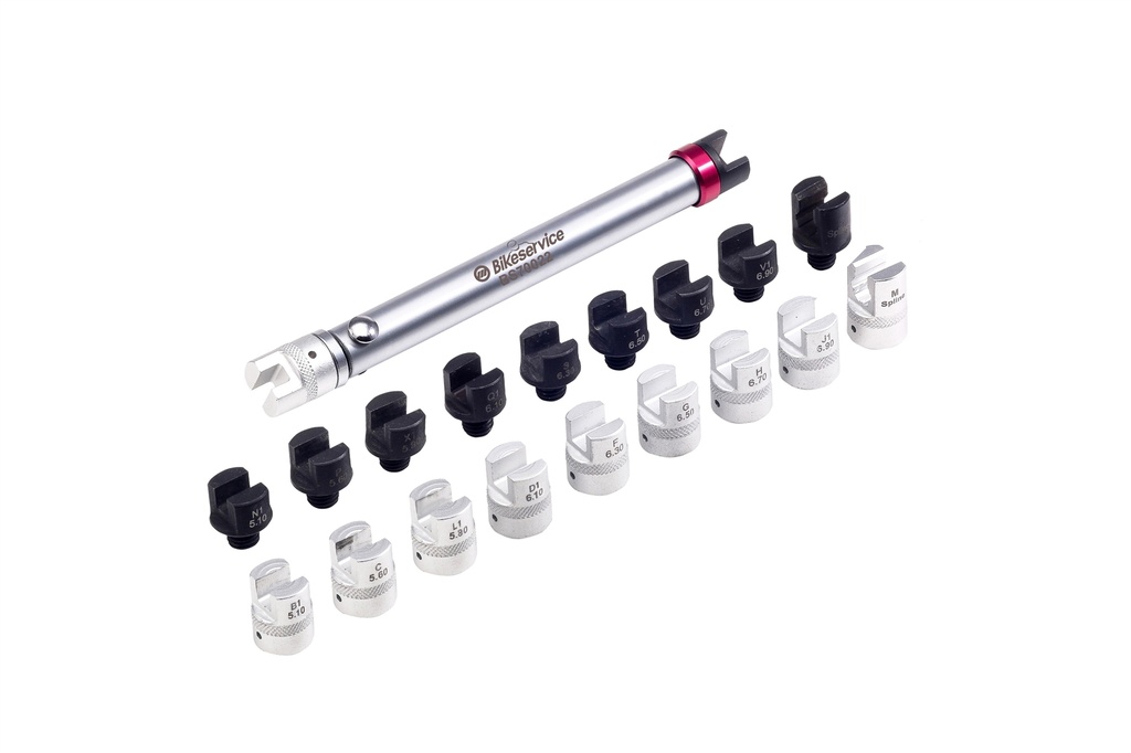[180-BS70022] BS70022 Spoke Torque Wrench Set - Alloy (18 Piece)