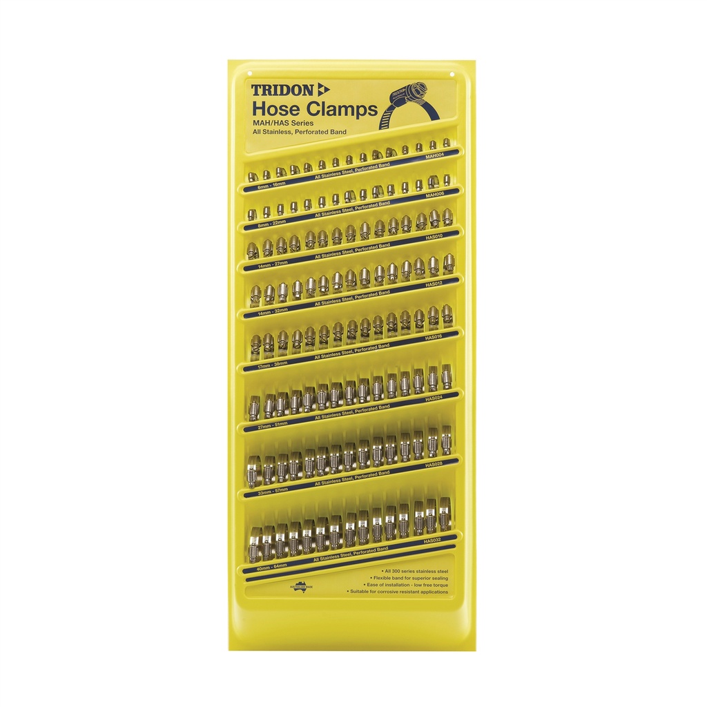 CM4DC Clamp Merchandiser - All Stainless Steel Perforated