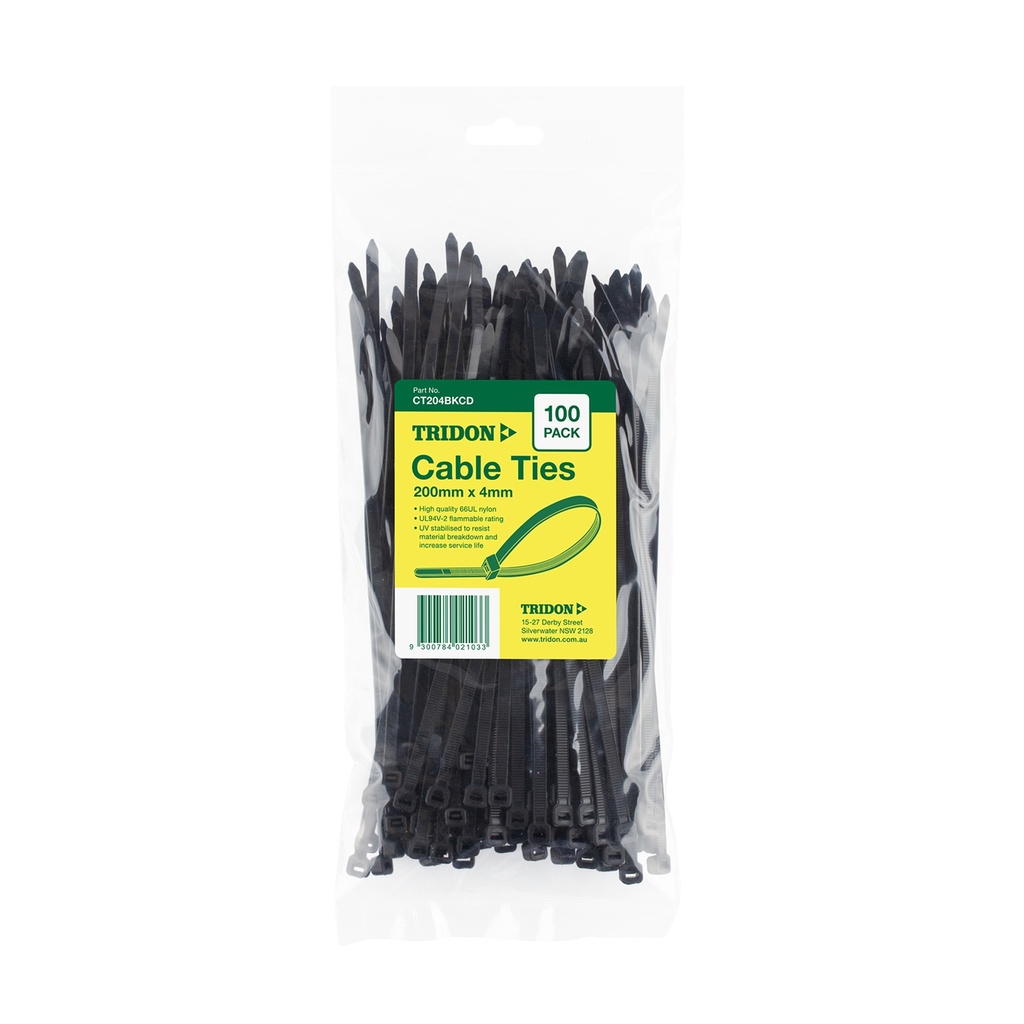 CT204BKCD Cable Tie - Black
