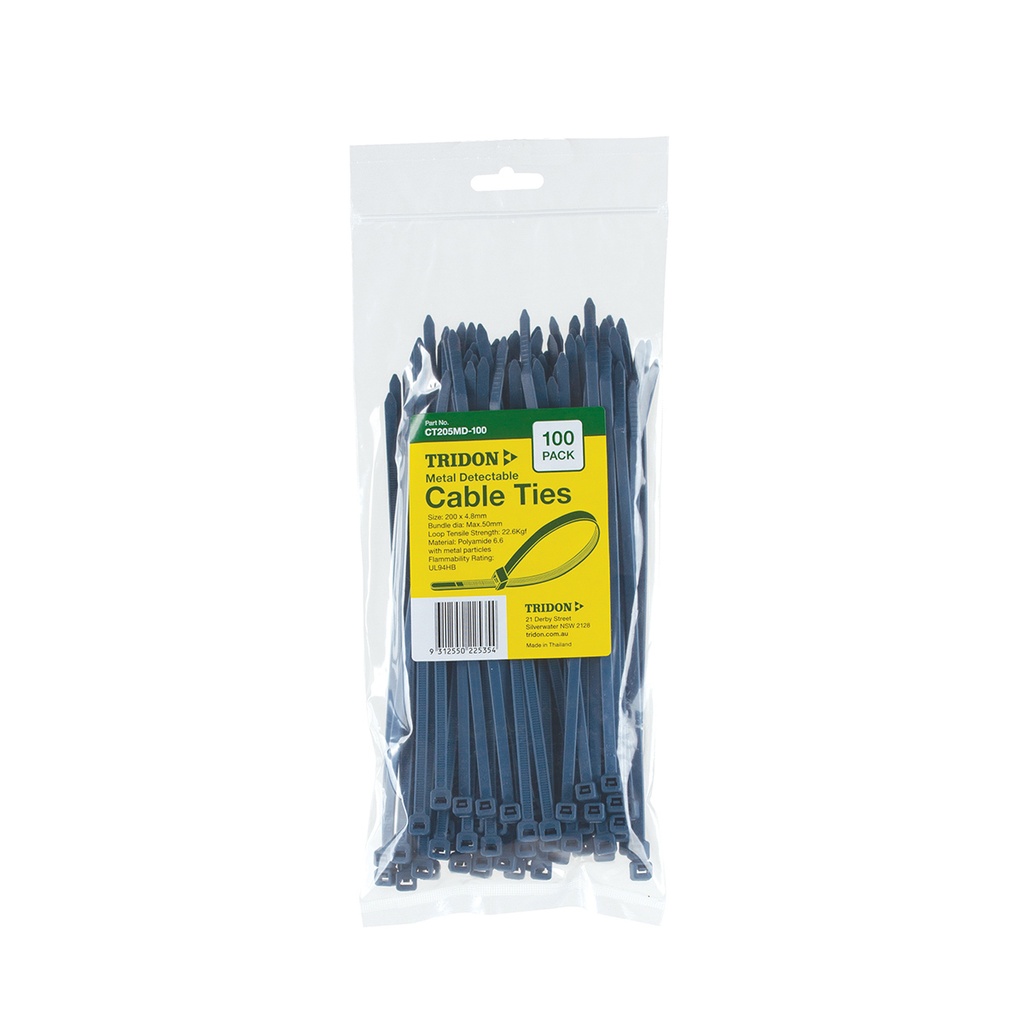 CT205MD-100 Cable Tie - Metal Detectable